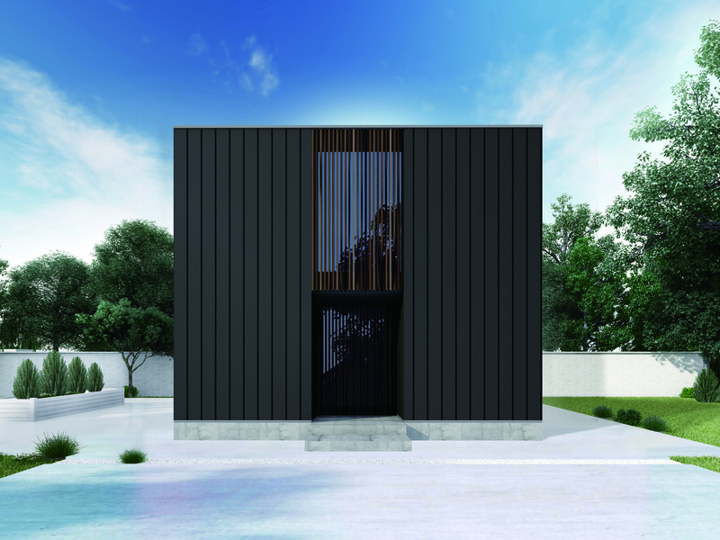 ～GALUVALUME～耐久性の高い鋼板と木格子の家～〈N-Plan-〉